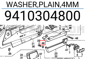 Honda 9410304800 WASHER,PLAIN,4MM