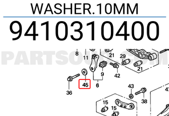 Honda 9410310400 WASHER.10MM