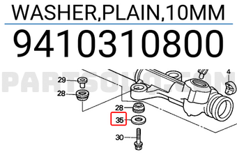 Honda 9410310800 WASHER,PLAIN,10MM