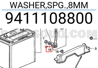 Honda 9411108800 WASHER,SPG.,8MM
