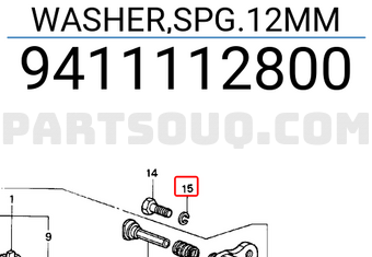 Honda 9411112800 WASHER,SPG.12MM
