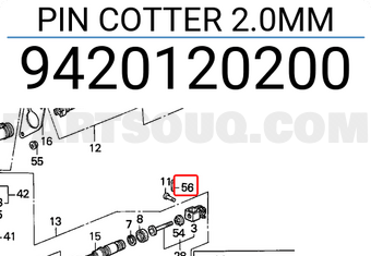 Honda 9420120200 PIN COTTER 2.0MM
