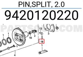 Honda 9420120220 PIN,SPLIT, 2.0