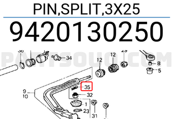 Honda 9420130250 PIN,SPLIT,3X25