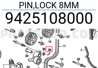 Honda 9425108000 PIN,LOCK 8MM