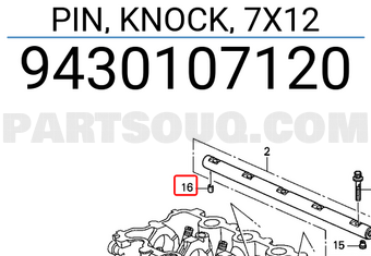 Honda 9430107120 PIN, KNOCK, 7X12