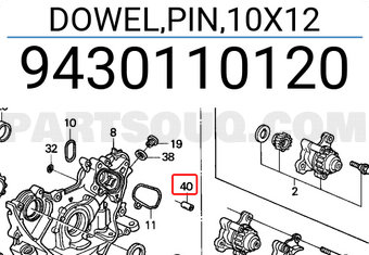 Honda 9430110120 DOWEL,PIN,10X12
