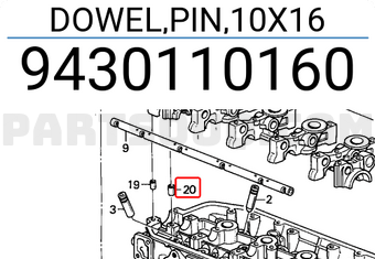 Honda 9430110160 DOWEL,PIN,10X16