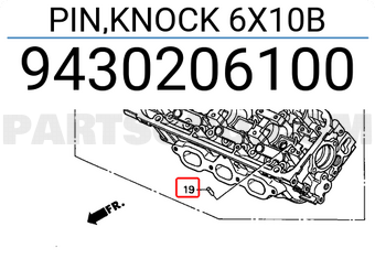 Honda 9430206100 PIN,KNOCK 6X10B