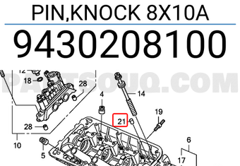 Honda 9430208100 PIN,KNOCK 8X10A