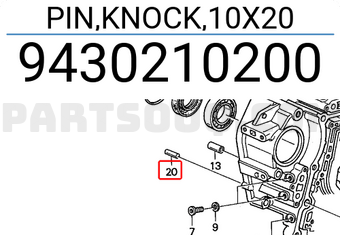 Honda 9430210200 PIN,KNOCK,10X20