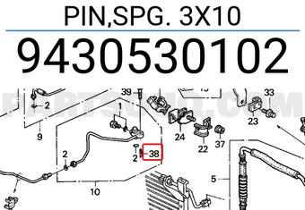 Honda 9430530102 PIN,SPG. 3X10