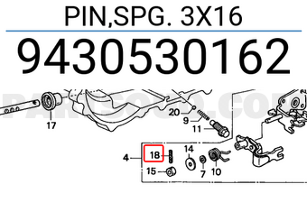 Honda 9430530162 PIN,SPG. 3X16