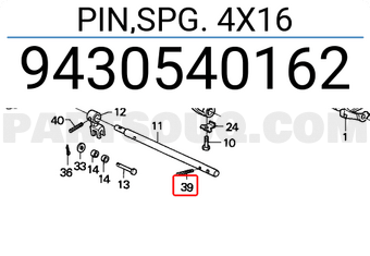 Honda 9430540162 PIN,SPG. 4X16