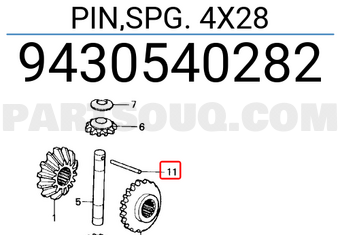Honda 9430540282 PIN,SPG. 4X28