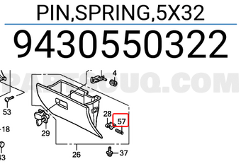 Honda 9430550322 PIN,SPRING,5X32