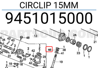 Honda 9451015000 CIRCLIP 15MM