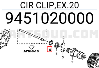 Honda 9451020000 CIR CLIP,EX.20
