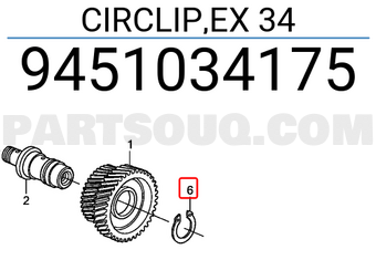 Honda 9451034175 CIRCLIP,EX 34
