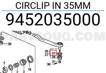 Honda 9452035000 CIRCLIP IN 35MM