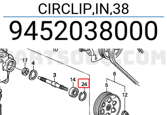 Honda 9452038000 CIRCLIP,IN,38
