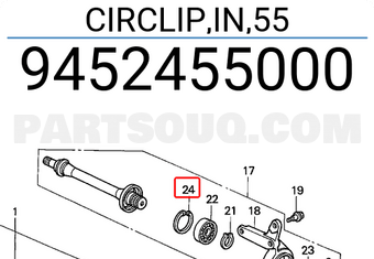 Honda 9452455000 CIRCLIP,IN,55
