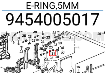 Honda 9454005017 E-RING,5MM