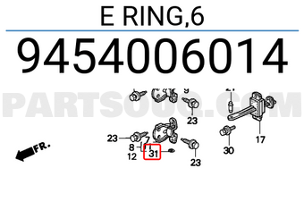 Honda 9454006014 E RING,6