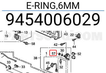 Honda 9454006029 E-RING,6MM