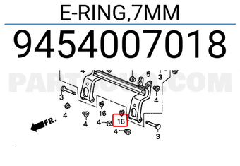 Honda 9454007018 E-RING,7MM