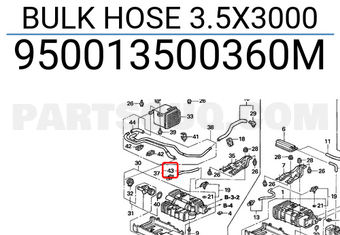 Honda 950013500360M BULK HOSE 3.5X3000