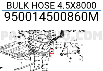 Honda 950014500860M BULK HOSE 4.5X8000