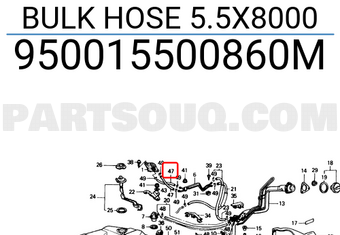 Honda 950015500860M BULK HOSE 5.5X8000