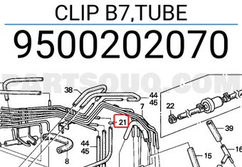 Honda 9500202070 CLIP B7,TUBE