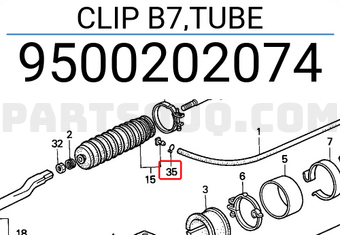 Honda 9500202074 CLIP B7,TUBE