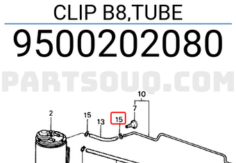 Honda 9500202080 CLIP B8,TUBE