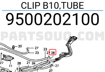 Honda 9500202100 CLIP B10,TUBE