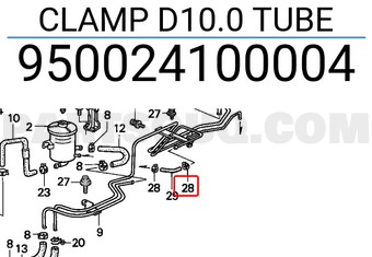 Honda 950024100004 CLAMP D10.0 TUBE