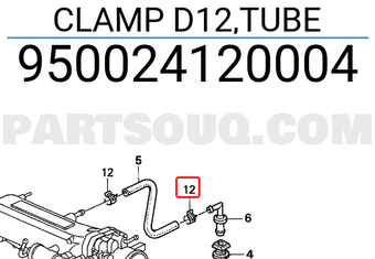 Honda 950024120004 CLAMP D12,TUBE