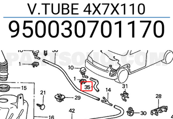 Honda 950030701170 V.TUBE 4X7X110