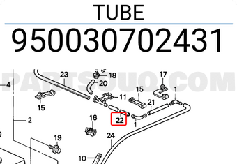 Honda 950030702431 TUBE