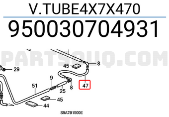 Honda 950030704931 V.TUBE4X7X470