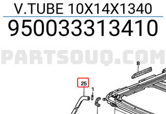 Honda 950033313410 V.TUBE 10X14X1340