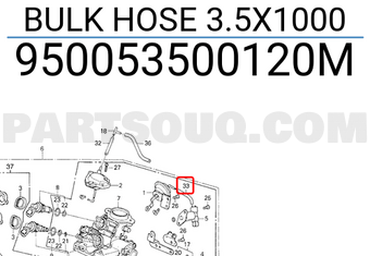 Honda 950053500120M BULK HOSE 3.5X1000