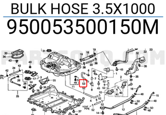 Honda 950053500150M BULK HOSE 3.5X1000