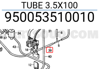 Honda 950053510010 TUBE 3.5X100