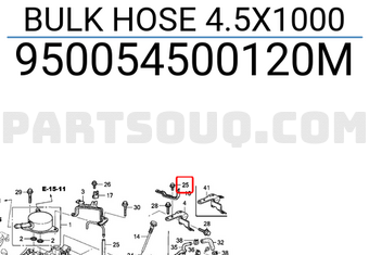Honda 950054500120M BULK HOSE 4.5X1000