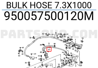 Honda 950057500120M BULK HOSE 7.3X1000