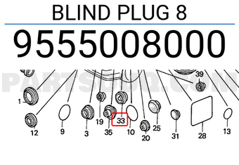 Honda 9555008000 BLIND PLUG 8