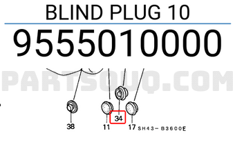 Honda 9555010000 BLIND PLUG 10
